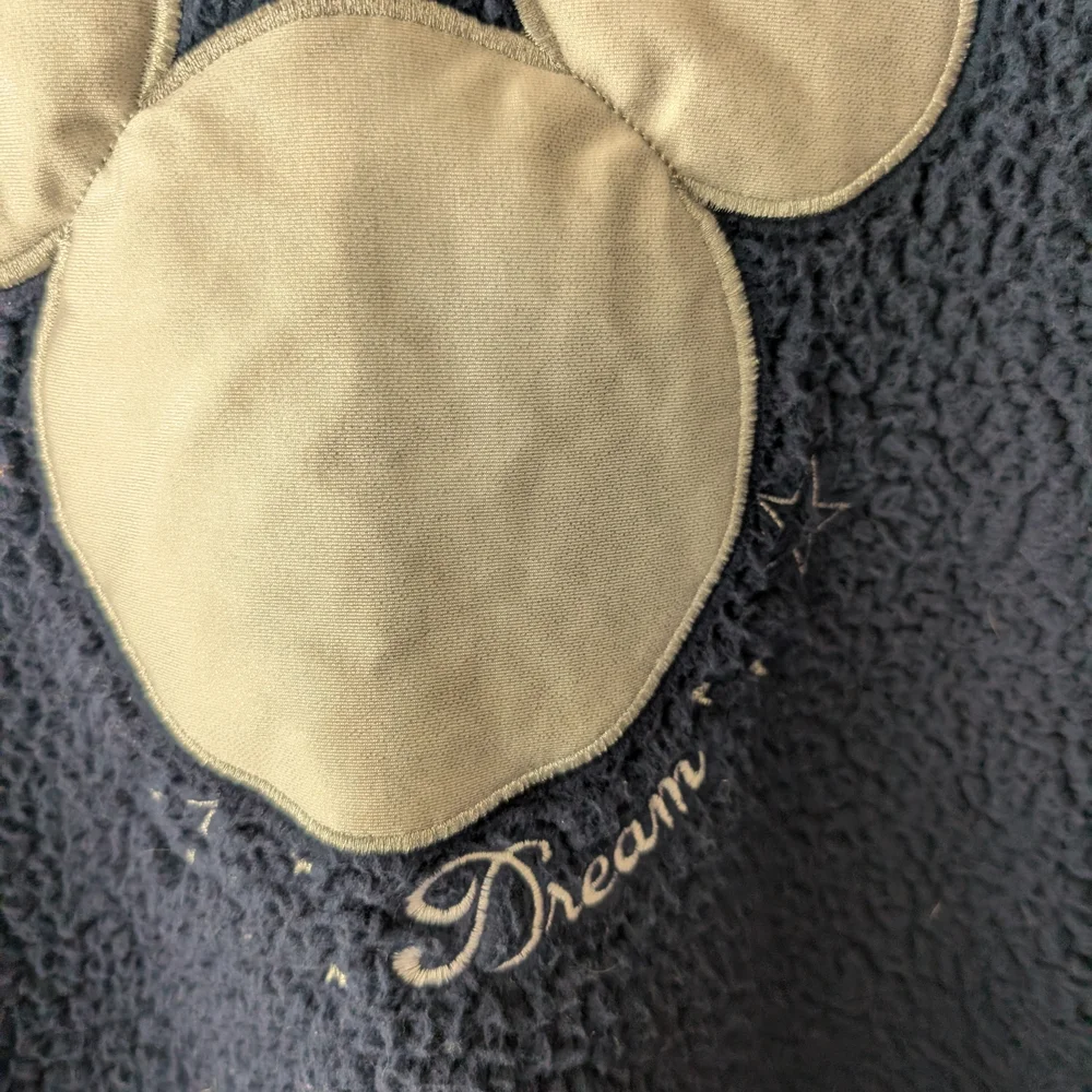 Disney Navy Faux Fur Sherpa Sleep Shirt with Cream Trim - Picture 2 of 5